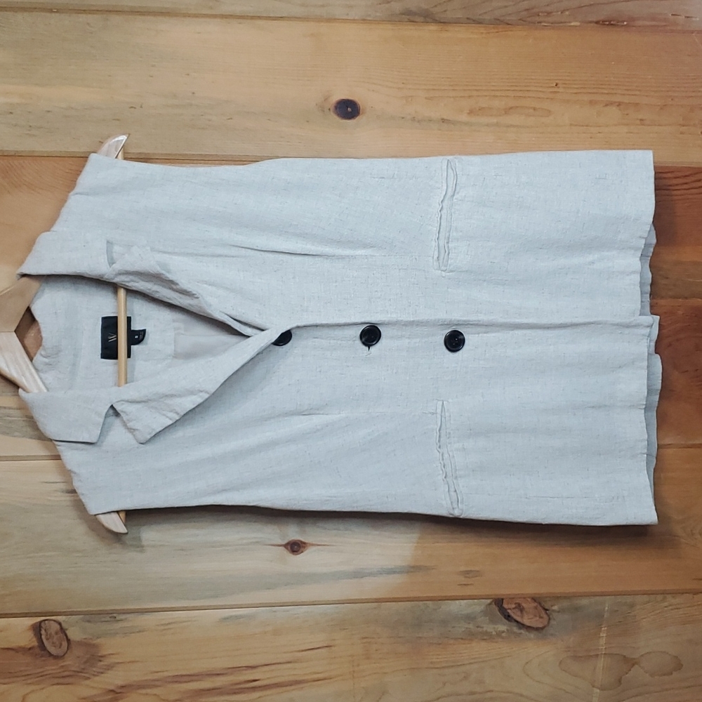 🐞Worthington Cream Linen Blend Vest Size S